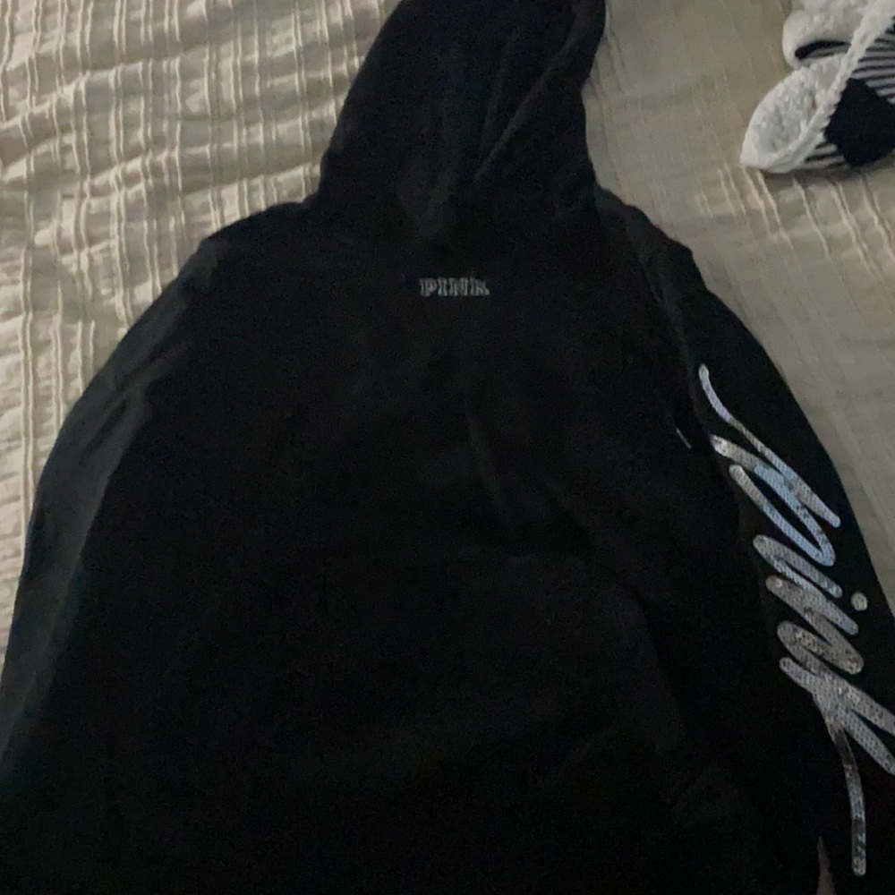 Black sweatshirt from pink